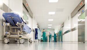 Hospital corridor about which a patient has filed a complaint